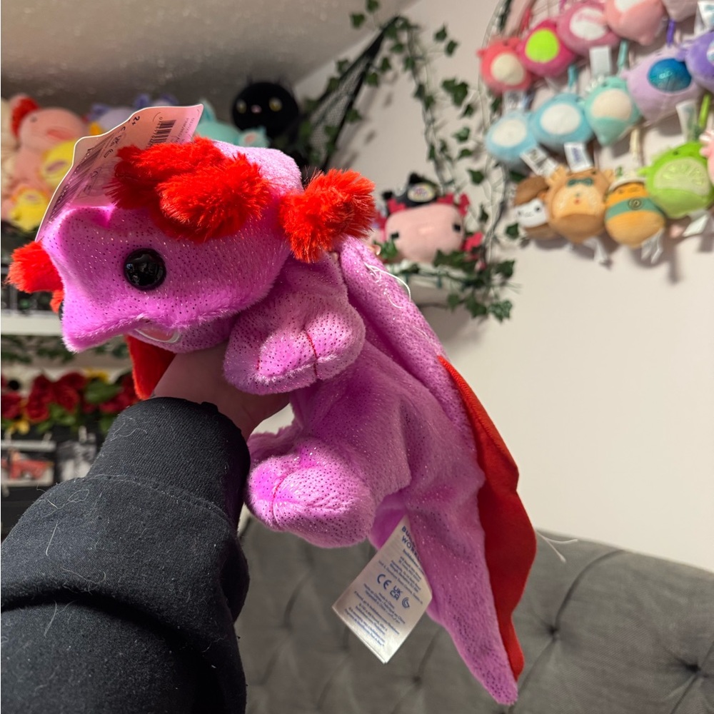 Build a Bear Axolotl Love you Alotl Pink